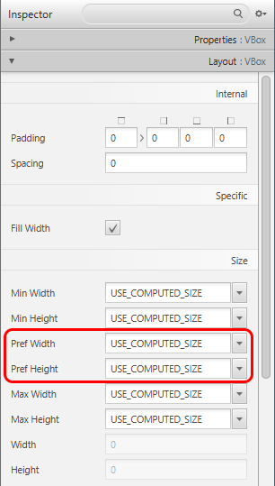 図8●VBoxのLayoutカテゴリー
