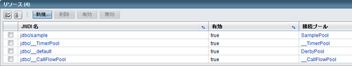 図28.JDBCリソース一覧